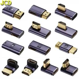 JCD 8K UHD2.1 HDMI-compatible Extender Adapter Plug 90 Degree Male To Female Converter For PS4 PS5 HDTV Computer Laptop Monitor