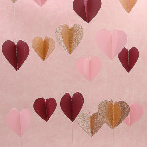 การเย็บรถยนต์ด้วยดอกไม้วันวาเลนไทน์ตกแต่งงานแต่งงานหน้าต่างงานปาร์ตี้งานประดิษฐ์ทำมือ3D ความรักขนาด67มม./แพ็ค4เมตร/แพ็ค