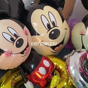 Large Mickey Minnie Mouse Head Donald Daisy Duck Kid Birthday Party Balloon Disposable Tableware