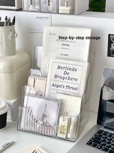 Acrylic Desktop Bookshelf Transparent Childrens Picture Book Storage Magazines Organizer Box Oxford Tree Arrangement Tool