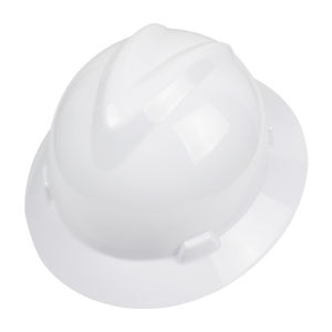 CE Full-Brim Hard Hat w/ 6-Point Ratchet Suspension Anti-Collision Construction HDPE Safety Helmet Engineer Ground Work Cap ANSI