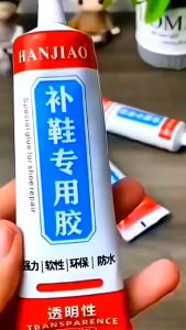 TJS Lem Perekat Sepatu Sandal Heels Transparan Tahan Air 60ML Serbaguna Hanjiao Waterproof Shoe Glue Multifungsi SS263