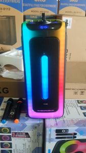 SKG ลำโพงบลูทูธ ขนาดใหญ่  ลำโพงพกพา 8 นิ้ว x2ดอก ไมค์ลอย 2ตัว แสงสีวิบวับ เปลี่ยนโหมดไฟได้ 40W RMS. เบสแน่น รุ่น SR-207 สีดำ