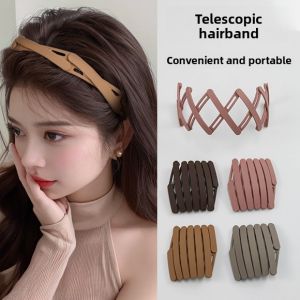 Portable Folding Hair Tie Womens New 2025 Travel Outdoors Anti-Slip Hair Band Headband Hair Wrap Hair Net Hair Band