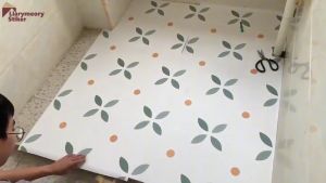 Wallpaper Lantai PVC 60×200cm - Tebal & Tahan Aus - Untuk Toilet Kamar Mandi dan Dekorasi Rumah