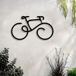 CIFbuy | CIFBUY Metal Wall Art Abstract Bicycle Sculpture Modern Minimalist Iron Wall Decor for Living Room Bedroom Garden Halloween