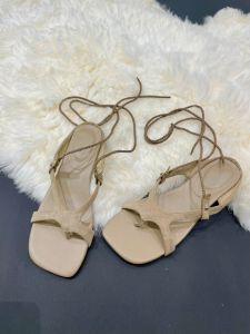 CAIZINI | Ankle-Strap Open-Toe Rough-Heeled Sandals