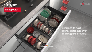 Hafele Front Pull Out Kitchen Drawer to Store Bowls Sauce Plates and Pots | Soft Close | 5 Year Warranty