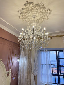 French Chandelier Living Room Dining-Room Lamp American Retro Crystal Lamps White Cream Style Princess Room Master Bedroom Lighting