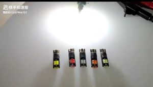 สีเขียว หลอดไฟ LED ไฟหรี่ ขั้ว T10 ชิปรุ่นใหม่ รหัส T103030 ระบบ Canbus ใส่กลับขั้วได้ ทั้ง AC / DC  honda wave 110i 125i ฮอนด้า