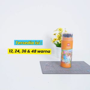Deli Erasable Colored Pencil / Pensil Warna 12-48 Warna Bisa Dihapus Wood-Free 7073