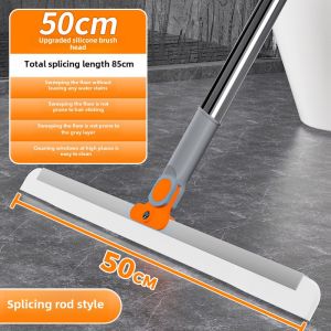 For Home Silicone Wiper Bathroom Toilet Water Sweeping Magic Broom Glass Floor Scraping Hair Weeping Gadget