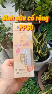 Bình sữa cổ rộng cho bé PPSU Kichilachi 90ml 160ml 260ml núm vú siêu mềm chống sặc chống đầy hơi không BPA bình sữa cảm biến nhiệt