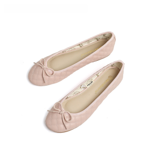 Marcha Ballerina Ballet Flats Dress Shoes K-style Easiest for Match round Toe Flat Bottom Bowknot Shoes