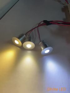 Mini LED Spotlight 3W DC12-24V AC100-240V Recessed Ceiling Downlight for Indoor Room Cabinet Bedroom Home Kitchen Cut :Φ25mm