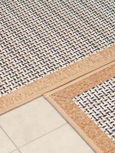 LESTOP Kitchen floor mats water-absorbing and oil-absorbing Kitchen mat household non-slip mats washable wiping dirt-resistant carpet weaving mats Comfort Standing Kitchen Rugs Kitchen Carpet