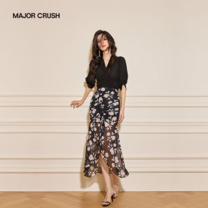 Elegant French Vacation Black Suit