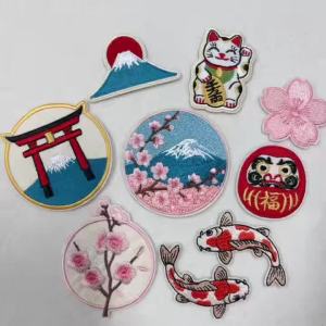 5 Miếng Dán Thêu Hình Mèo May Mắn Núi Phú Sĩ Hoa Anh Đào Có Thể Ủi Dán Nhiệt Cho Quần Áo Chất Liệu Polyester Thân Thiện Môi Trường