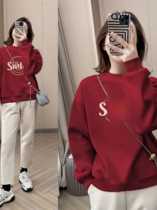 Autumn and Winter Thin Pure Cotton round Neck Sweatshirt Women 2023 New Arrival Small Stylish Niche Style Loose Long Sleeve Top