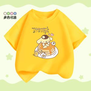 Bandai | Pudding Dog Childrens Clothing - Boys and Girls Short-Sleeved T-Shirts for 2026 Summer - New Style Childrens Printed Top