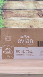 Nước khoáng Evian nắp thể thao 750ml thùng 12 chai – nước khoáng thiên nhiên Pháp cao cấp