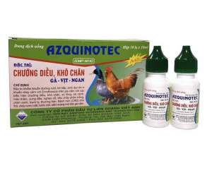 AZQUINOTEC (10ml) chống tiêu chảy chướng diều khô chân xã cánh mào thâm ở gà vịt chim