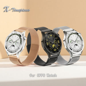 Metal Watch Strap for OPPO Watch X/X2/4 Pro Mesh Stainless Steel Stylish Wristband Milanese Water-Resistant Sports & Business