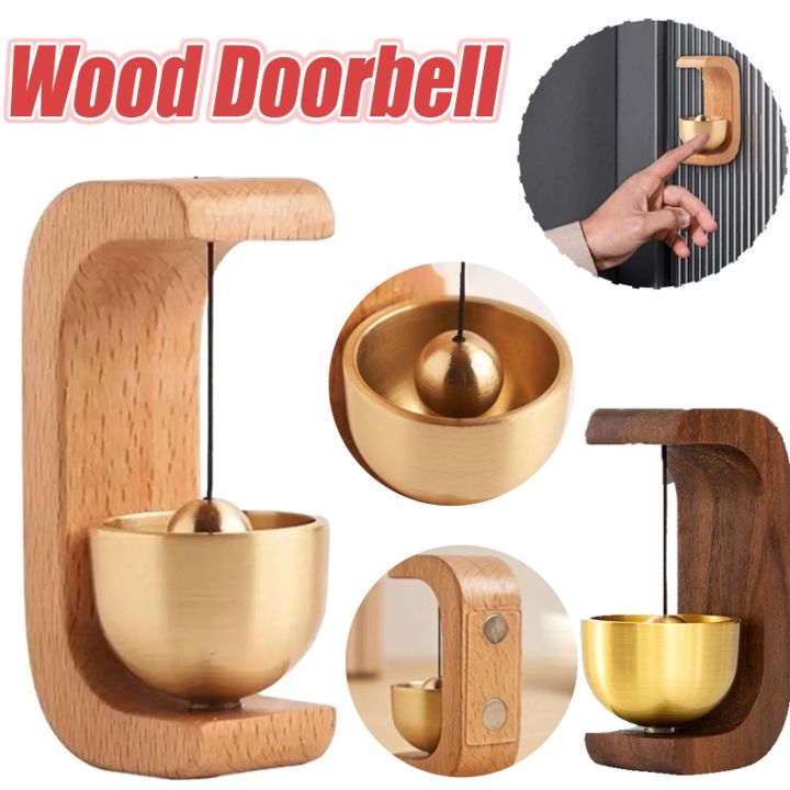 Entrance Wireless Doorbell Shopkeepers Bell Wooden Wind Chime Bell for