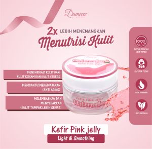 Pink Red Jelly Serum 10gr | Dameea Moisturizer Pink Jelly Kefir Glowing Hydrating Nourising | Red Pink Gel Mask Serum Perawatan Kecantikan Skincare Wajah untuk Mencerahkan Glowing Menutrisi Melembabkan Mengatasi Bekas Jerawat Brutusan dan Noda Hitam