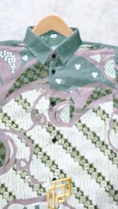 Kemeja batik anak motif seno sage usia 2 sampai 12 tahun Pripoen Batik