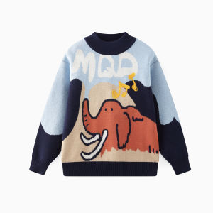Thick Winter Boys Sweater Half High Collar