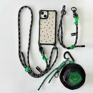 เคสโทรศัพท์มือถือแบบสะพายข้างพร้อมกระจกสำหรับรองรับ Apple 14 pro Max เปลือกซิลิโคนป้องกันการตกหล่นสำหรับ iPhone 15 pro Max