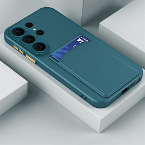 Silicone Card Holder Phone Case for Samsung Galaxy S26 Ultra S25 Edge S24 FE S23 S22 S21 Plus A07 A17 A36 A56 A56 A55 A54 A53