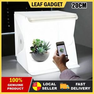 LARGE PHOTO BOX 40CM with 4 Black White Red & Green Backdrop Top Opening Double LED Strips USB Powered for Studio Online Product Business Photography Photoshop YTP-3