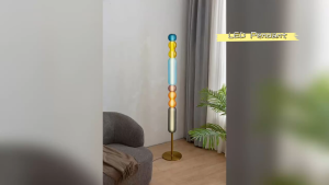 Đèn Sàn Nghệ Thuật Đa Sắc Dáng Trụ Xếp Khối Hiện Đại