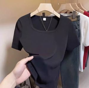 Slimming Large Code Square Neck Tee