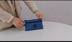 กระเป๋าสตางค์ ใบยาว กระเป๋าคล้องมือ กระเป๋าถือ ใส่สัมภาระต่างๆ ผ้าไนล่อน กันน้ำ มีซิป สองชั้น แบบพกพาง่าย