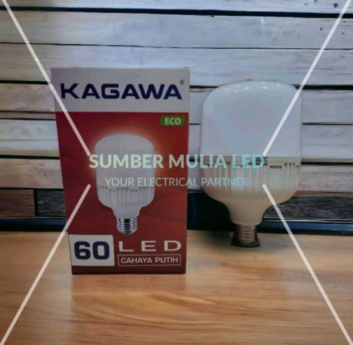 Kagawa Eco Lampu Led Bulb Capsule Kapsul 60w 60 Watt Jumbo Cahaya Putih