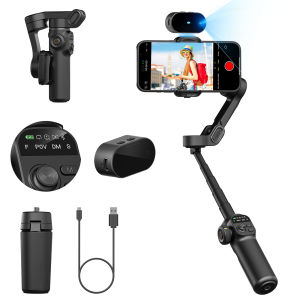 Gimbal Chống Rung Cầm Tay Thông Minh AOCHUAN Smart X2 Tích Hợp Cần Nối Dài Và Màn Hình LED Kết Nối Bluetooth Dành Cho Quay Video Mượt Mà Trên Điện Thoại Thông Minh