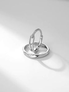 Nhẫn đôi Mix9 Ruperts Tears bạc 925 tự điều chỉnh kích cỡ