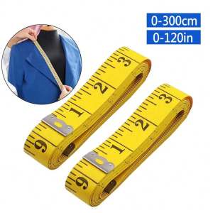 Soft 120 Inch/300cm Dual Scale Measuring Tape For Body Measurements Sewing Tailor Cloth Body Measurement Pocket Measuring Tape