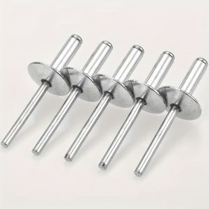 50pcs Large Flange Hollow Rivets Made Of Aluminum Flange Diameter Of (3/16"X5/8") 4.8x16mm