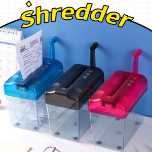 RA Portable Hand Crank Paper Shredder Mini Manual Strip Cut Shredder for Home Office Desktop Use AR