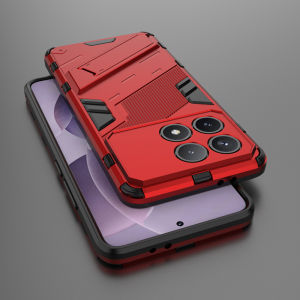 เคสโทรศัพท์ซิลิโคนป้องกันการตกหล่นแบบครอบคลุมเต็มจอสำหรับ Redmi K70 pro พร้อมขาตั้ง ดีไซน์ทันสมัย แบบนิ่ม