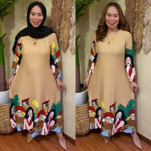 UP TO 3XL FAIZA PLUS SIZE MUSLIM DRESS PRINTED | RITCHROX RTW SHOP