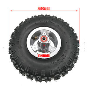 4.10-4 Tyre Wheel 4.10-4 Inner Tube Outer Tire with 4 Inch Wheel Rim for 49cc Mini Quad Dirt Bike Scooter ATV Buggy