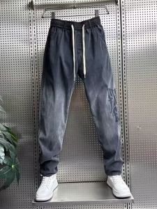 Trendy Mens Casual Loose Straight Leg Pants 2024 Fashionable Hong Kong Style Versatile Comfortable Wear for Youth Daily Use