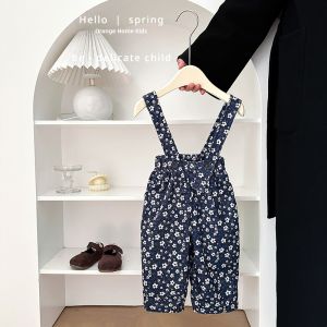 Spring And Autumn Fashionable Retro Floral Jumpsuit