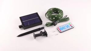 Fast Charge Large Solar Panel LED Solar String Lights Leather Wire Fairy Light For Outdoor Wedding Party Garden Courtyard Decor
