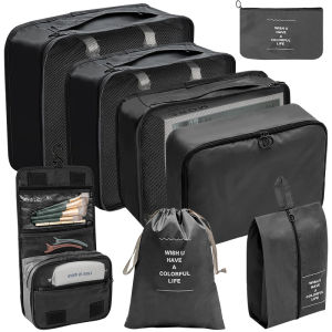 8 in 1 Travel Organizer Clothes Shoes Organizer Cosmetic Organizer Waterproof Travel Luggage Organizer